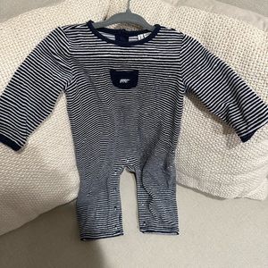 Janie and Jack baby boy striped one piece 3-6m